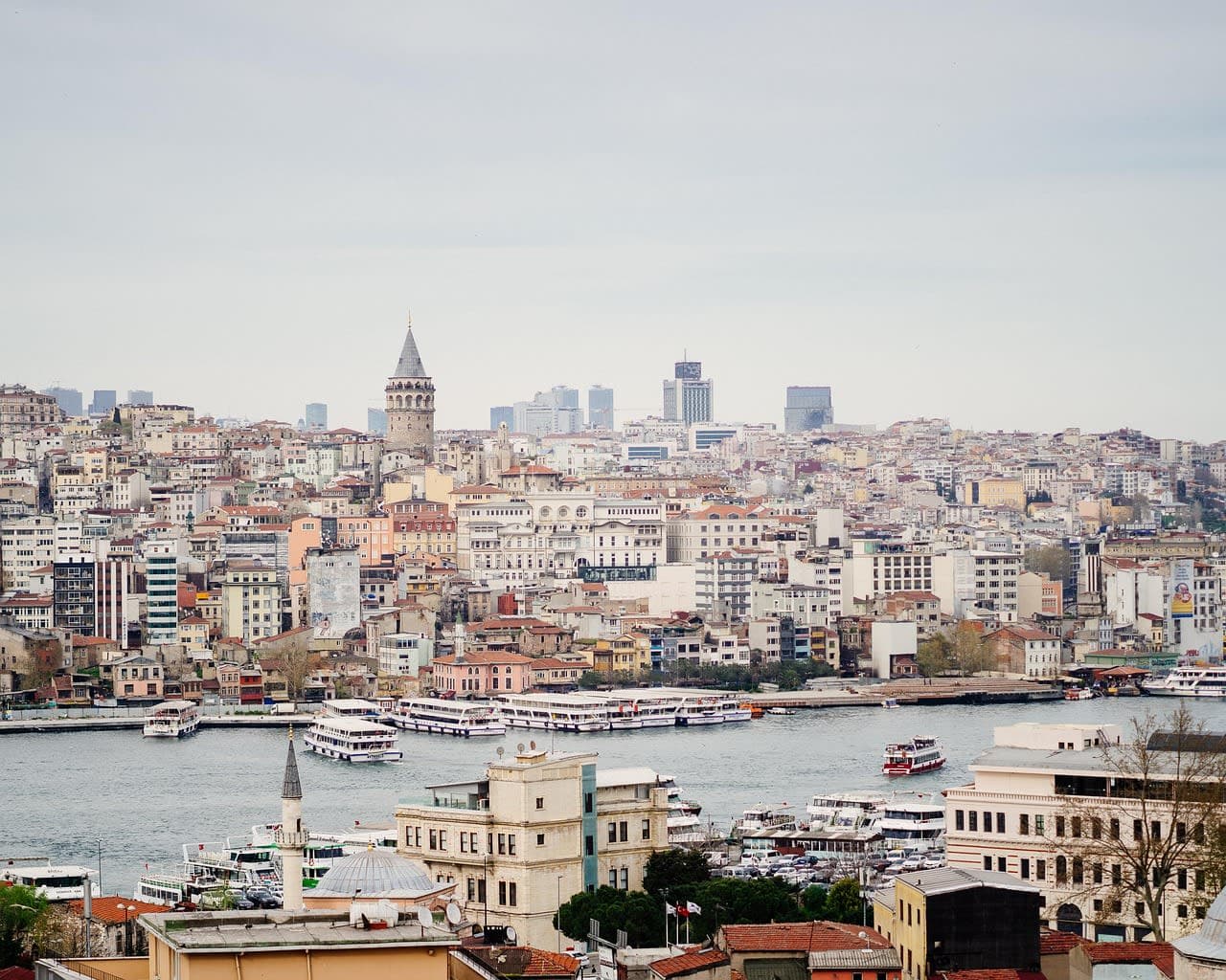 Galata Tower and the Istanbul skyline across the water
