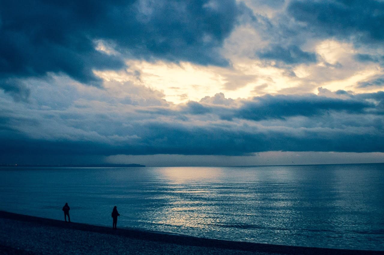 Winter dawn over the Antalya coastline at Konyaaltı